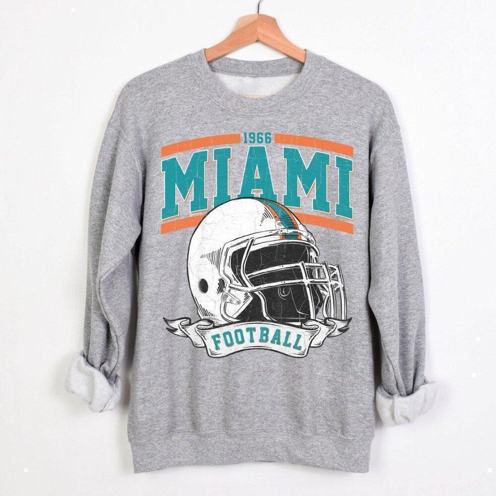 Retro Miami Football Womens Game Day 1966 Style Sweatshirt
